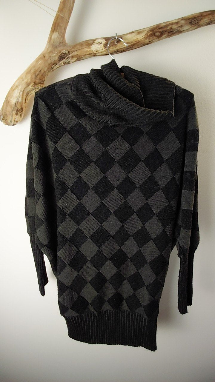 Unbekannt Pullover Schwarz, Dunkelgrau