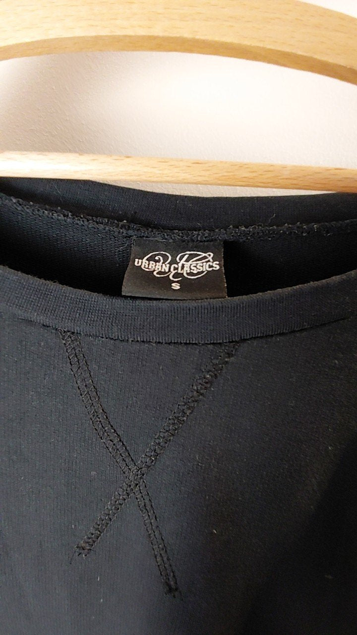 Unbekannt Langarmshirt/leichter Oversize-Pullover Unbekannt Schwarz