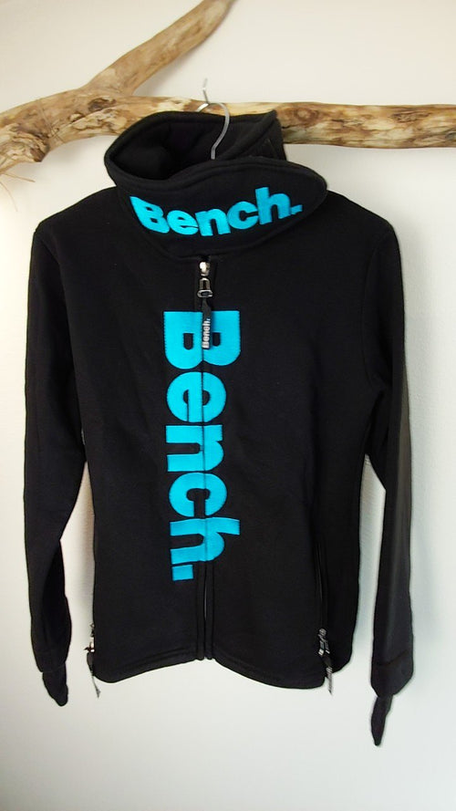 Bench Hoodie Unbekannt Schwarz mit Türkis