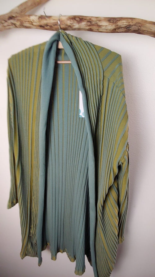 Unbekannt Cardigan Unbekannt Grün-Gelb
